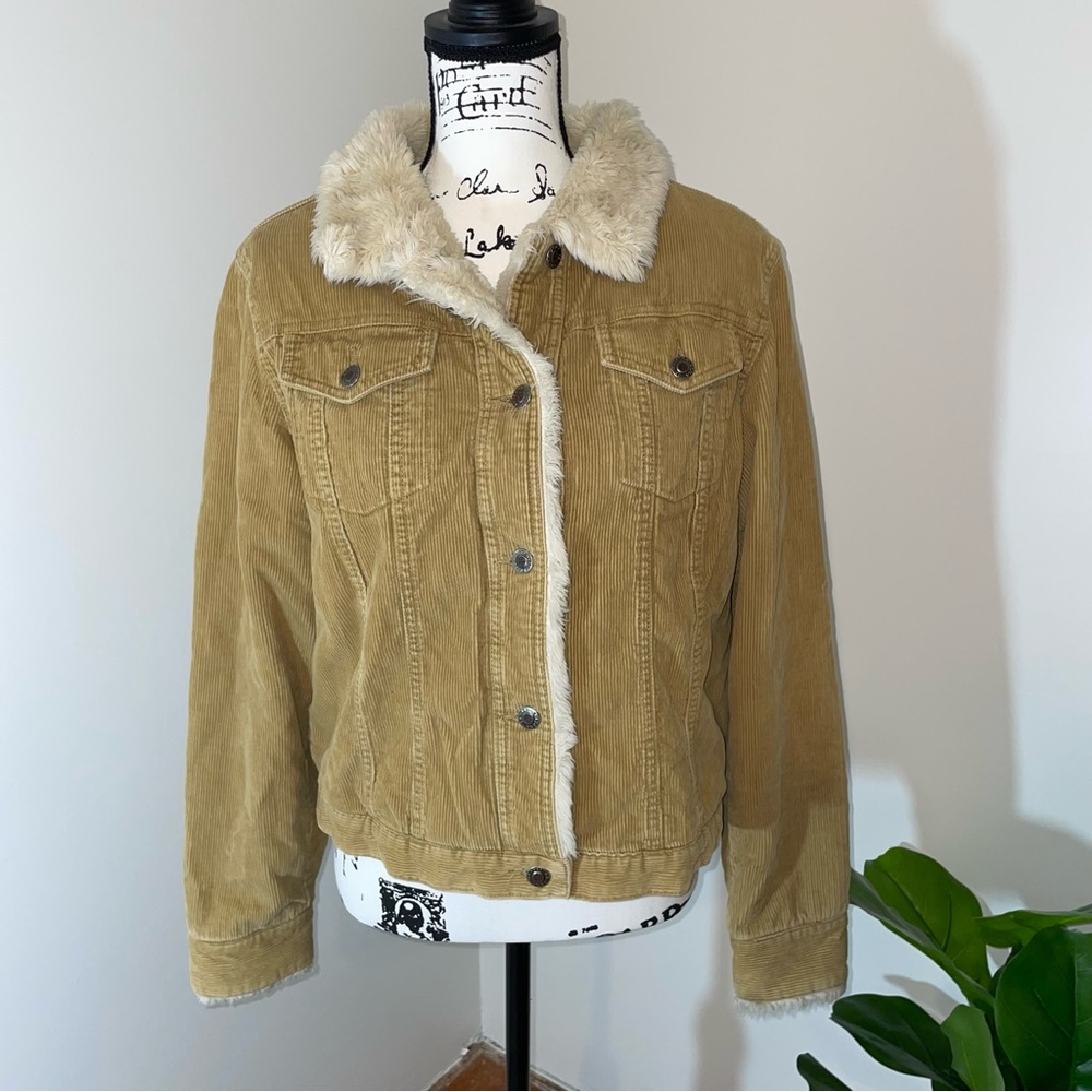 corduroy tan Sherpa lined trucker jacket Arizona